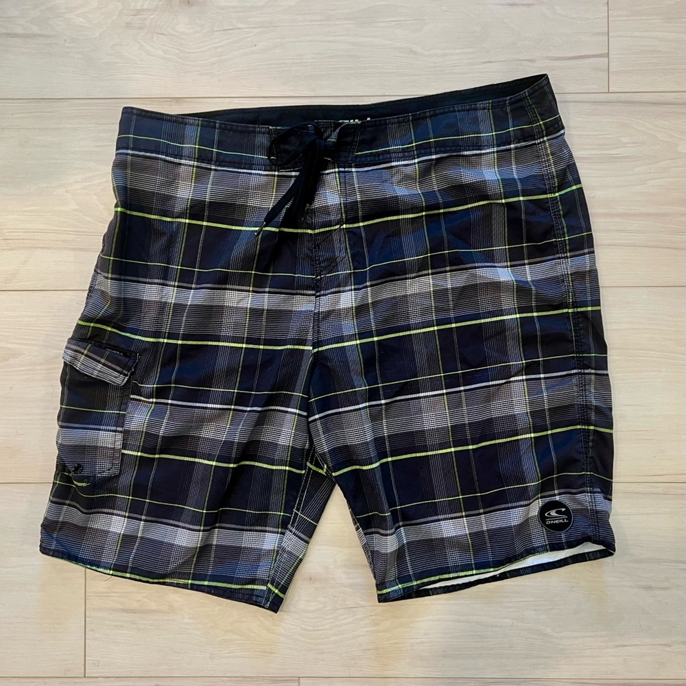 O’Neill Men's Plaid Boardshort Swim Trunks Size 40